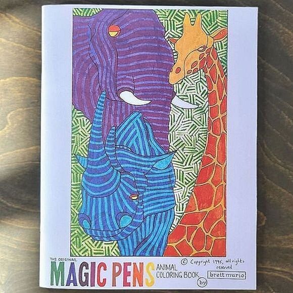 Deadstock '95 Magic Pens Animal Colouring Book - Picture 1 of 6
